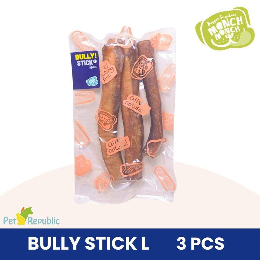 MONCHMONCH Snack Anjing Bully Stick Large 3pcs no type Tidak ada merek 