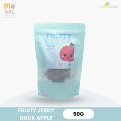 MONELPET Snack Anjing Fruity Jerky Duck Apple 50g Hobi & Koleksi > Perawatan Hewan > Makanan & Vitamin Hewan Monel 