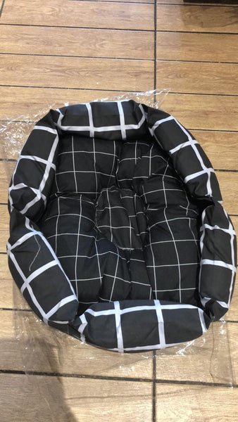 MP Pet Bed Black 45cm Diameter Pet Bed Mitraplast 