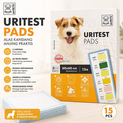 MPETS Alas Kandang Uritest Training Pad 60x60 15pcs no type Tidak ada merek 