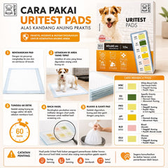 MPETS Alas Kandang Uritest Training Pad 60x60 15pcs no type Tidak ada merek 