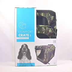 MPETS Kandang Travel Comfort Crate Camouflage Large Pet Cage M-Pets 