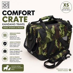 MPETS Kandang Travel Comfort Crate Camouflage XS Pet Cage Tidak ada merek 