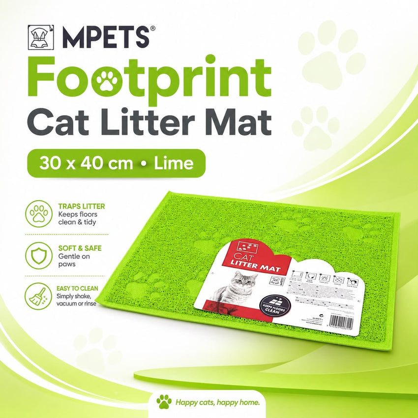 MPETS Karpet Kucing Footprint Cat Litter Mat Green Cat Sanitation Pet Republic Indonesia 