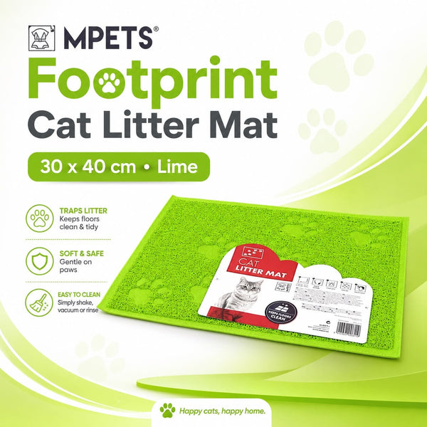 MPETS Karpet Kucing Footprint Cat Litter Mat Green Cat Sanitation Pet Republic Indonesia 