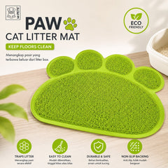 MPETS Karpet Kucing PAW Litter Mat GREEN no type Tidak ada merek 