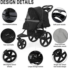 MPETS Kereta Dorong Hewan AVENTURA Pet Stroller M no type Tidak ada merek 