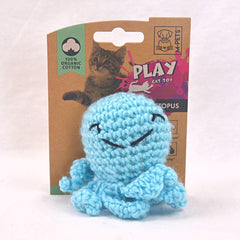 MPETS Mainan Kucing Octopus Organic Cotton Toys Blue Cat Toy Pet Republic Indonesia 