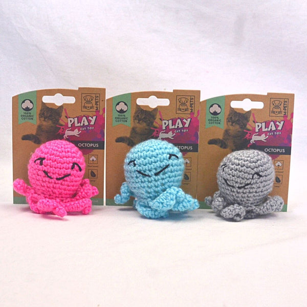 MPETS Mainan Kucing Octopus Organic Cotton Toys Grey Cat Toy Pet Republic Indonesia 