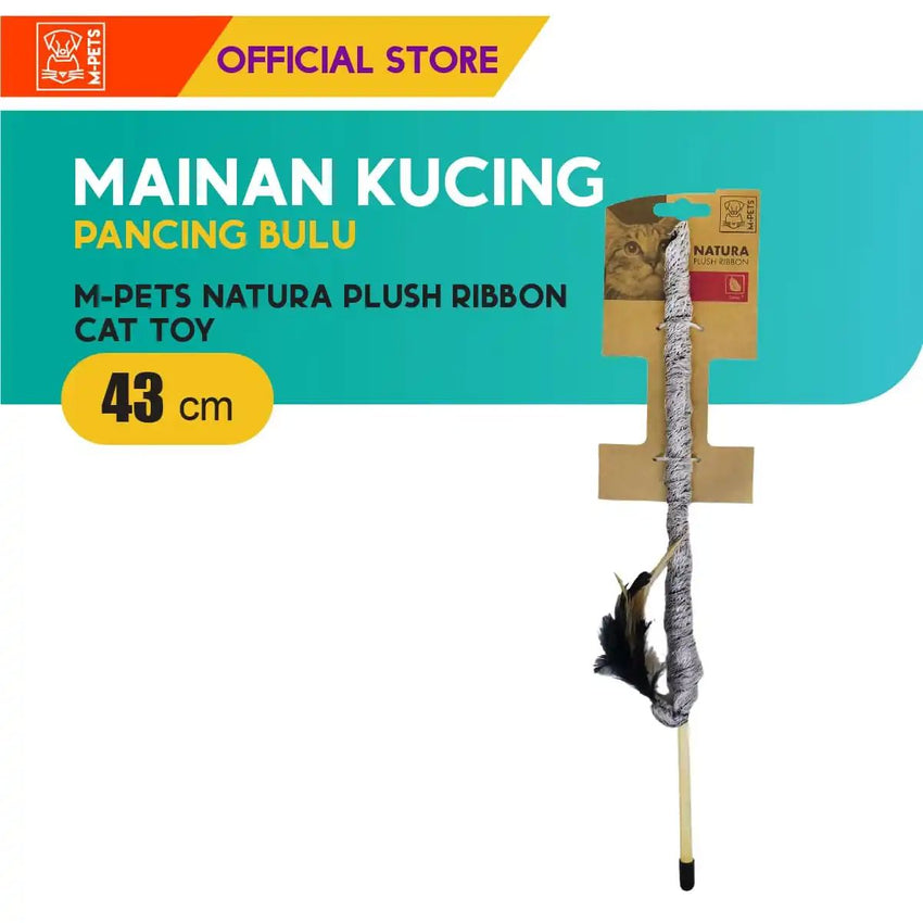 MPETS Mainan Kucing Plush Ribbon Wand Cat Toy no type Tidak ada merek 