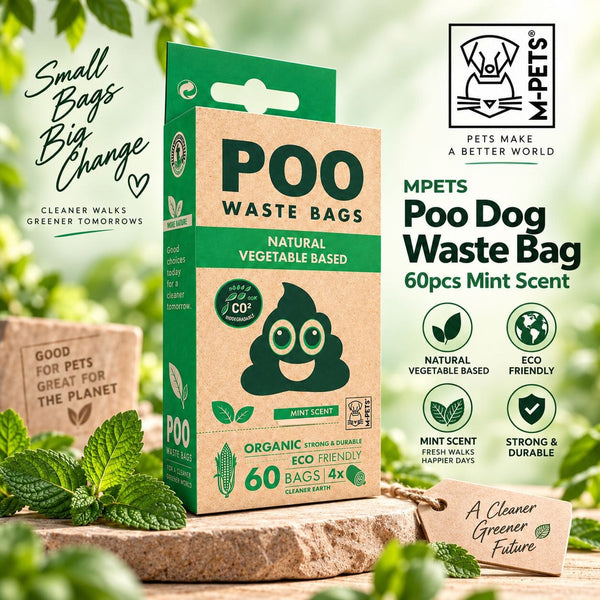 MPETS Poo Dog Waste Bag 60pcs Mint Scent no type Tidak ada merek 