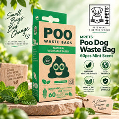 MPETS Poo Dog Waste Bag 60pcs Mint Scent no type Tidak ada merek 
