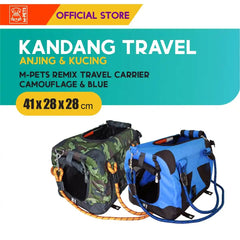 MPETS Remix Travel Carrier 2IN1 With Leash Shoulder Belt Blue no type Tidak ada merek 