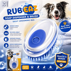 MPETS RUBEAZ Soap Dispenser and Brush Blue Grooming Tools Pet Republic Indonesia 
