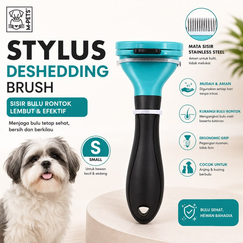 MPETS Sisir Bulu Rontok Stylus Deshedding Brush Small no type Tidak ada merek 