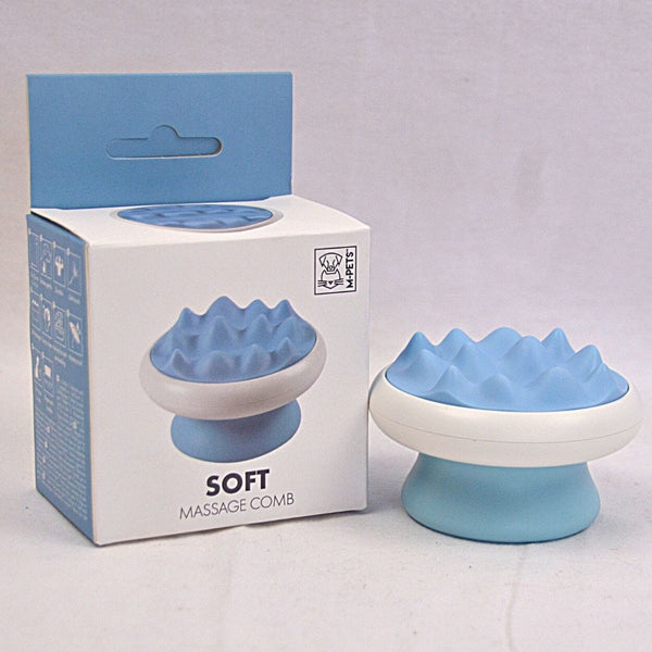 MPETS Sisir Pijit Hewan Soft Massage Comb Coarse Teeth Blue Grooming Tools Tidak ada merek 