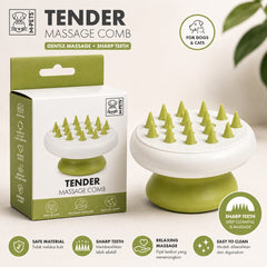 MPETS Sisir Pijit Hewan Tender Massage Comb Sharp Teeth Green Grooming Tools Tidak ada merek 