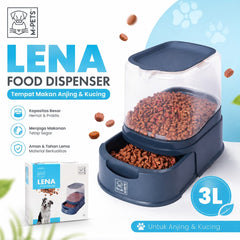 MPETS Tempat Makan Anjing Kucing LENA Food Dispenser 3L no type Tidak ada merek 