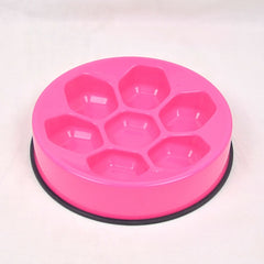 MPETS Tempat Makan Cavity Slow Feed Round Bowl PINK no type Tidak ada merek 