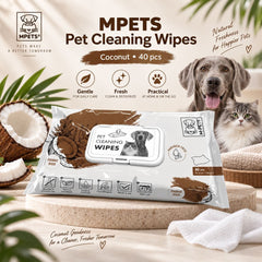 MPETS Tisu Basah Pet Cleaning Wipes Coconut 40pcs no type Tidak ada merek 