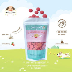 MRLEEBAKERY Snack Anjing Baby Dog Biscuit Strawberry Milk 100gr no type Tidak ada merek 