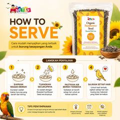 MRTAN Makanan Burung Roasted Sunflower Seed 700gr no type Tidak ada merek 