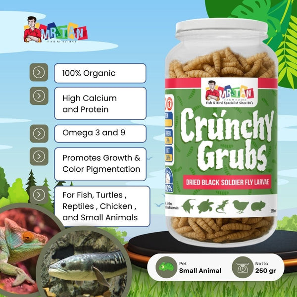 MRTAN Makanan Ikan Burung Ayam Crunchy Grub 250gr no type Tidak ada merek 