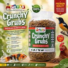 MRTAN Makanan Ikan Burung Ayam Crunchy Grub 250gr no type Tidak ada merek 