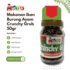 MRTAN Makanan Ikan Burung Ayam Crunchy Grub 50gr no type Tidak ada merek 