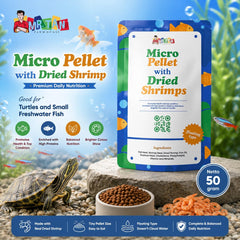 MRTAN Makanan Ikan Kura Air Micro Pellet With Shrimp 50gr no type Tidak ada merek 
