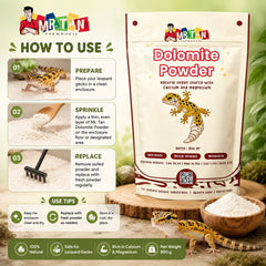 MRTAN Pasir Dolomit untuk Leopard Gecko 800gram no type Tidak ada merek 