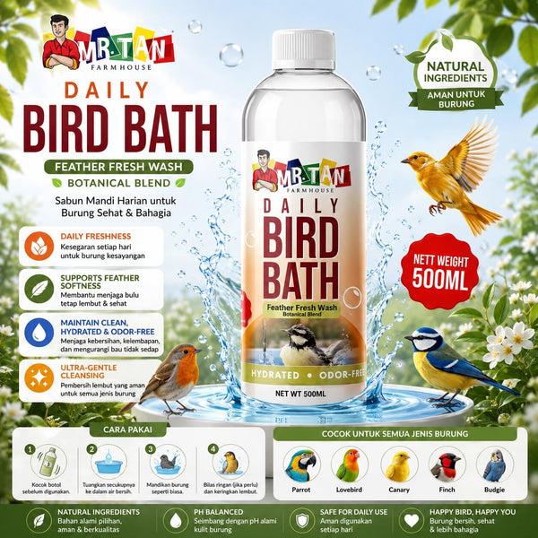 MRTAN Sabun Mandi Burung Daily Bird Bath 500ml Bird Supplies Tidak ada merek 