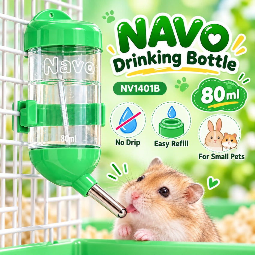 NAVO Botol Minum NV1401 Pet Drinking Bottle Green 80ml Small Animal Supplies Pet Republic Indonesia 