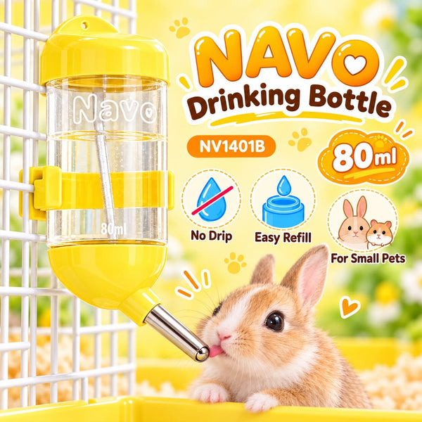 NAVO Botol Minum NV1401 Pet Drinking Bottle Yellow 80ml Small Animal Supplies Pet Republic Indonesia 
