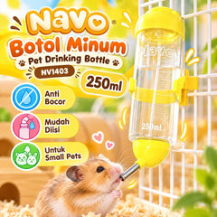 NAVO Botol Minum NV1403 Pet Drinking Bottle Yellow 250ml Small Animal Supplies Tidak ada merek 