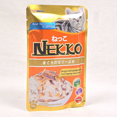 NEKKO Makanan Kucing Pet Food Tuna Whole Loin In Jelly Katsuobushi 70g Cat Food Wet Tidak ada merek 