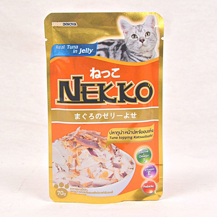 NEKKO Makanan Kucing Pet Food Tuna Whole Loin In Jelly Katsuobushi 70g Cat Food Wet Tidak ada merek 