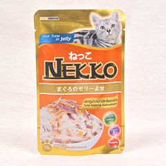 NEKKO Makanan Kucing Pet Food Tuna Whole Loin In Jelly Katsuobushi 70g Cat Food Wet Tidak ada merek 