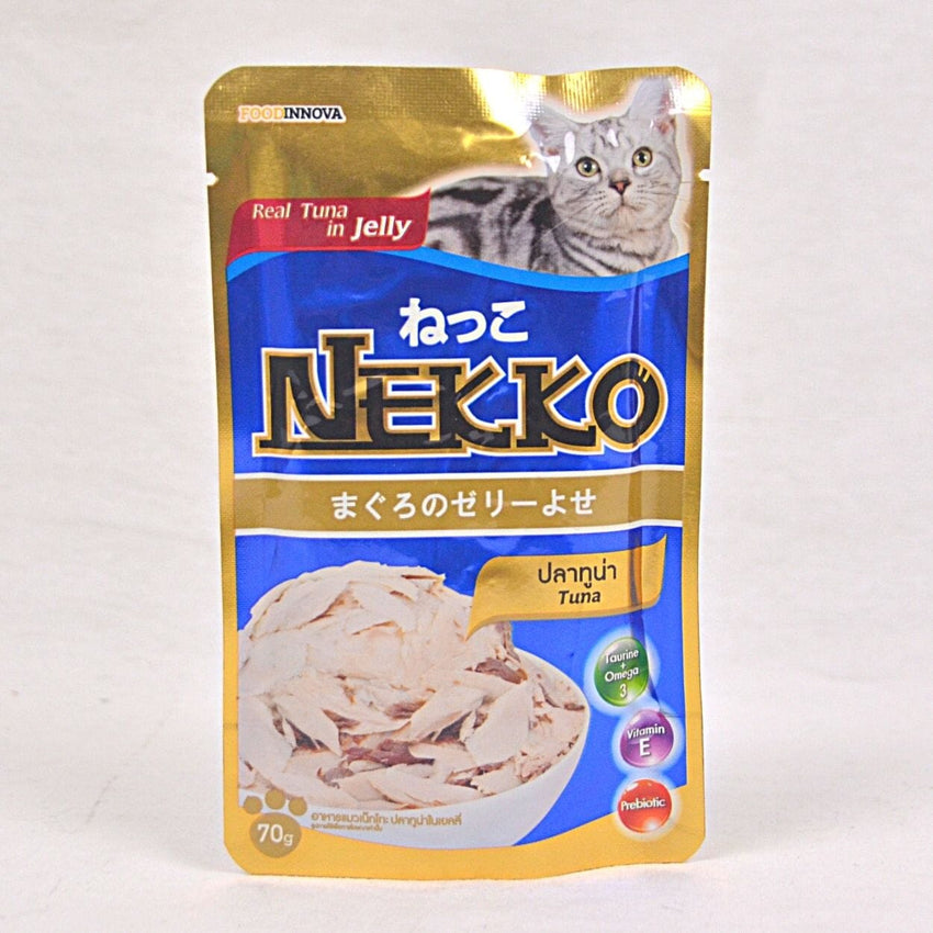 NEKKO Makanan Kucing Pet Food Tuna Whole Loin In Jelly Original 70g Cat Food Wet Tidak ada merek 