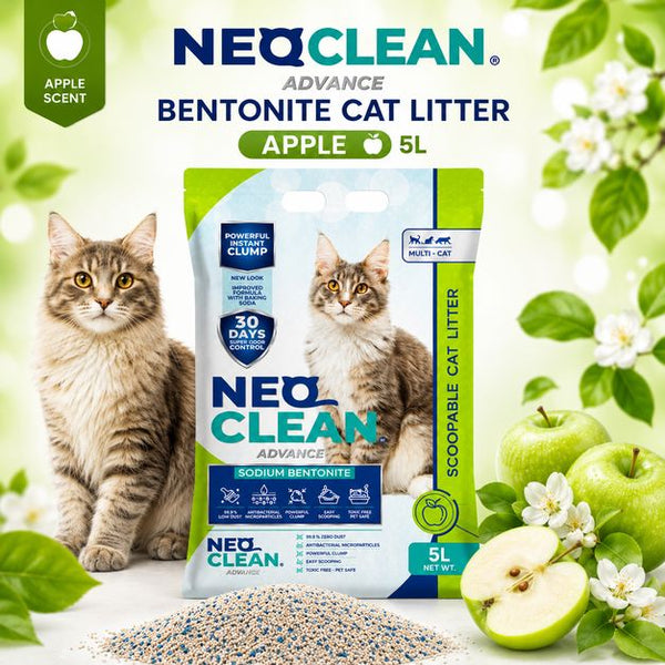 NEOCLEAN Pasir Kucing Bentonite Cat Litter Apple 5L no type Tidak ada merek 