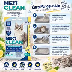 NEOCLEAN Pasir Kucing Bentonite Cat Litter Lemon 10L Cat Sanitation Tidak ada merek 