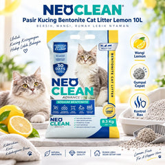 NEOCLEAN Pasir Kucing Bentonite Cat Litter Lemon 10L Cat Sanitation Tidak ada merek 