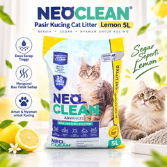 NEOCLEAN Pasir Kucing Cat Litter Lemon 5L Cat Sanitation Pet Republic Indonesia 
