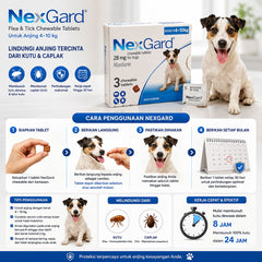 NEXGARD Kutu Anjing Flea & Tick Chewable Tablets 4–10 kg (1 pcs) no type Nexgard 