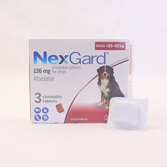 NEXGARD Obat Kutu Anjing Flea and Tick Chewable Tablets 25-50kg 1pcs no type Tidak ada merek 