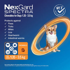 NEXGARD Spectra Obat Kutu Anjing Orange 1.3-3.5kg 1pcs pet medicated care Tidak ada merek 