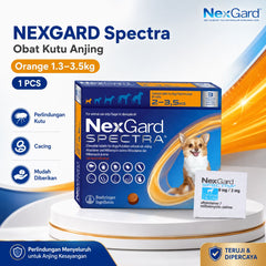 NEXGARD Spectra Obat Kutu Anjing Orange 1.3-3.5kg 1pcs pet medicated care Tidak ada merek 