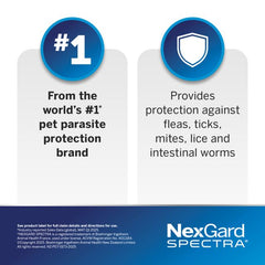 NEXGARD Spectra Penghilang Kutu Cacing Anjing Purple 15.1 to 30kg 1pcs Grooming Medicated Care Tidak ada merek 