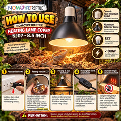 NOMOY Rumah Lampu Reptil Heating NJ07 8,5 inc no type Tidak ada merek 