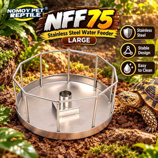 NOMOY Tempat Makan Reptil Stainless Steel Water Feeder NFF75 Large Reptile Habitat Supplies Pet Republic Indonesia 
